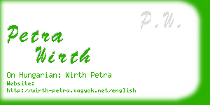 petra wirth business card